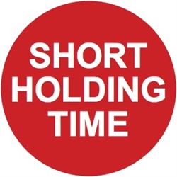 Short Holding Time Red Circle Label