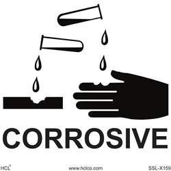 Corrosive Square Label