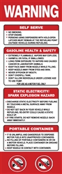 Warning label - Self Serve Gas Pump