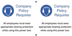 Company Policy Requires PPE Power Cord Label