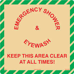 Emergency Shower & Eyewash Floor Sign Anti-Slip