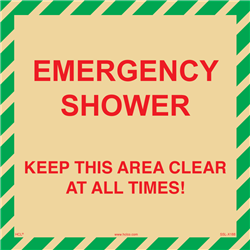 Emergency Shower Floor Sign Anti-Slip
