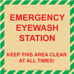 Emergency Eyewash Station Floor Sign Anti-Slip