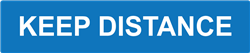 KEEP DISTANCE Adhesive Floor Sign
