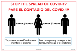 COVID-19 Coronavirus Stop The Spread Sign