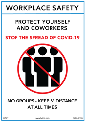 COVID-19 Coronavirus Workplace Safety No Groups