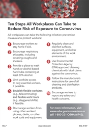 Ten Steps All Workplaces Can Take Sign