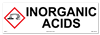 Inorganic Acids Cabinet or Secondary Containment Sign