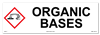 Organic Bases Cabinet or Secondary Containment Sign