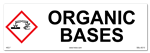 Organic Bases Cabinet or Secondary Containment Sign