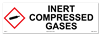 Inert Compressed Gases Cabinet or Secondary Containment Sign