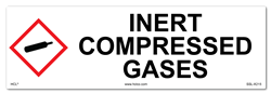 Inert Compressed Gases Cabinet or Secondary Containment Sign