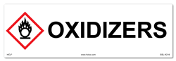 Oxidizers Cabinet or Secondary Containment Sign