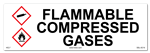 Flammable Compressed Gasses Cabinet or Secondary Containment Sign