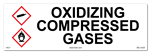 Oxidizing Compressed Gasses Cabinet or Secondary Containment Sign