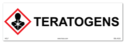 Teratogens Cabinet or Secondary Containment Sign