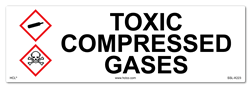 Toxic Compressed Gases Cabinet or Secondary Containment Sign