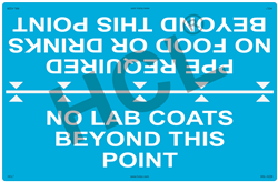 Bi-directional lab entrance floor sign