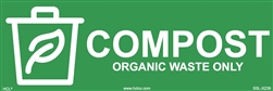 Compost - Adhesive Vinyl Trash Label - 2" x 6" Adhesive Vinyl