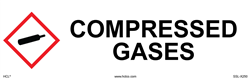 Compressed Gases Cabinet or Secondary Containment Sign