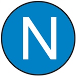N (Neutral Conductor A.C.) Label