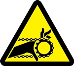 Chain Drive Entanglement Hazard Safety Symbol