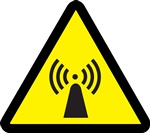 Electro Magnetic Hazard Safety Symbol Label