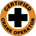 Certified Crane Operator - Hard Hat Decal