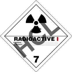 Radioactive I 7  DOT HazMat Label