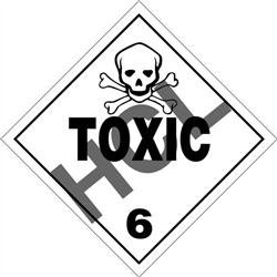 Toxic 6  DOT HazMat Label