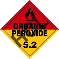 Organic Peroxide 5.2  DOT HazMat Placard