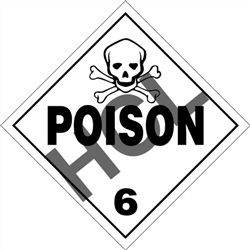 Poison 6  DOT HazMat Placard