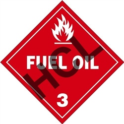 Fuel Oil 3  DOT HazMat Placard