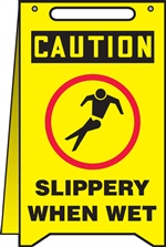 Caution Sign - Slippery When Wet (Floor Sign)