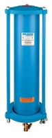 In-line cylform compressed desiccant air filter with an aluminum housing