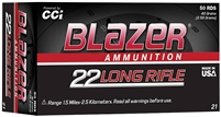 CCI 0021 Blazer High Velocity 22LR 40gr Lead Round Nose 50 Per Box/100 Case