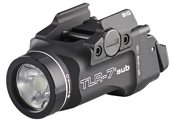 Streamlight 69401 TLR-7 Sub Gun Light Black Anodized 500 Lumens White LED Sig Sauer P365/P365 XL