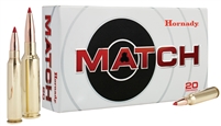 Hornady 80966 Match 308Win 168gr Extremely Low Drag Match 20 Per Box/10 Case