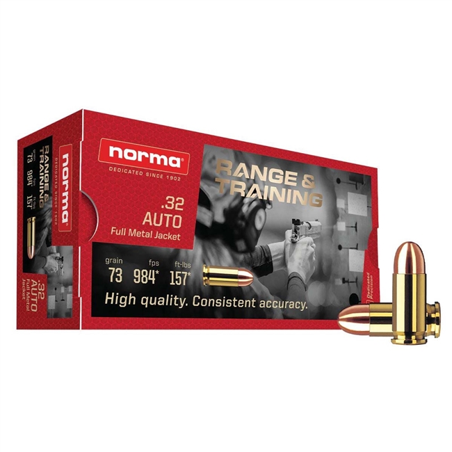 NORMA .32 ACP FMJ 73 gr 50 QTY