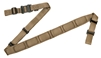 Magpul MAG545-COY MS1 Sling 1.25"-1.88" W x 48"- 60" L Padded Two-Point Coyote Nylon Webbing for Rifle