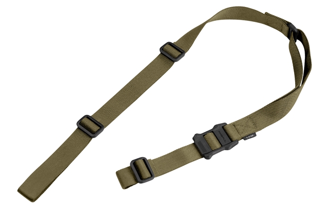 Magpul MAG513-RGR MS1 Sling 1.25" W x 48"- 60" L Adjustable Two-Point Ranger Green Nylon Webbing for Rifle