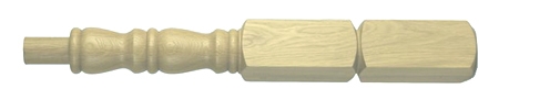 Oak 120mm Georgian Newel Post 415mm Head