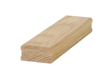 Solution Oak Baserail 2.4mtr Ungrooved For Glass
