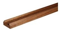 Dark Hardwood Baserail 2.4mtr 41mm groove with infill