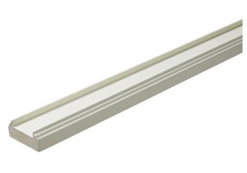 White Primed Baserail 2.4mtr - 41mm groove with infill