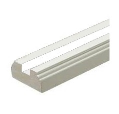 White Primed Baserail 2.4mtr - 8mm groove with infill