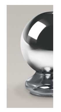 Chrome Ball Half Newel Cap 90mm