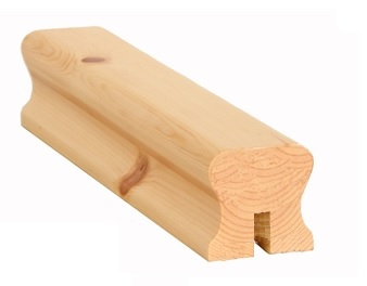 Pine HDR Handrail 2.4mtr 10mm x 25mm Groove For Glass Inc Infill