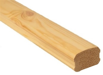 Solution Pine Handrail 2.4mtr Ungrooved For Bracket Glass