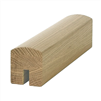 Oak Contemporary Handrail 1.8mtr 10mm x 25mm Groove For Glass Inc Infill Pat-800